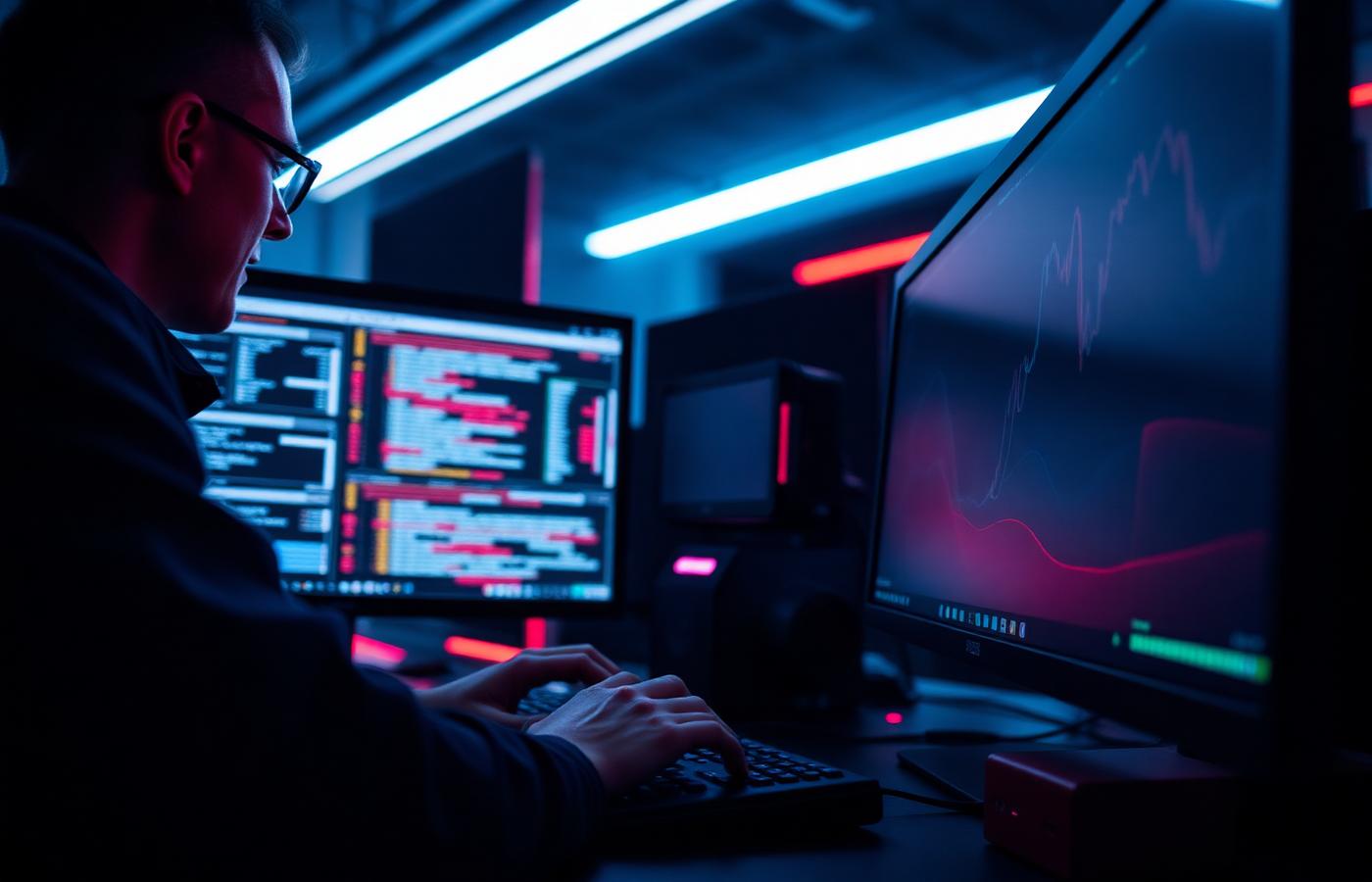 IT Techniker bei der Arbeit